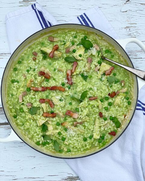 Bacon Chicken & Pea Risotto