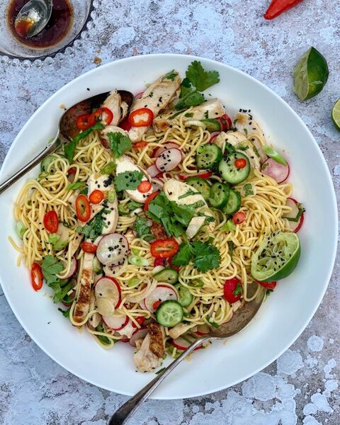 Cheats Asian Chicken Noodle Salad