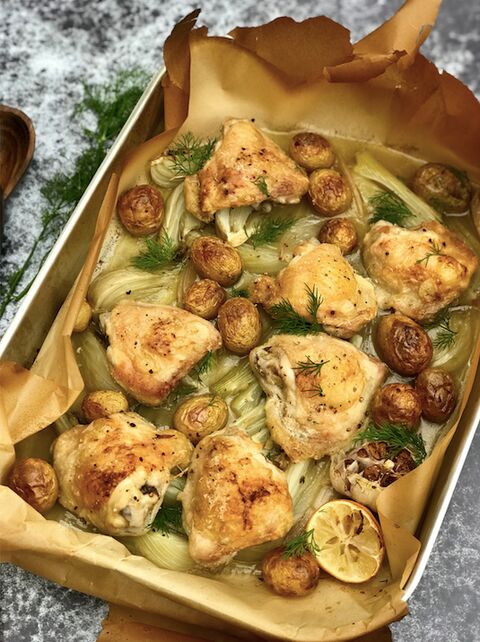 Chicken & Fennel Tray Bake