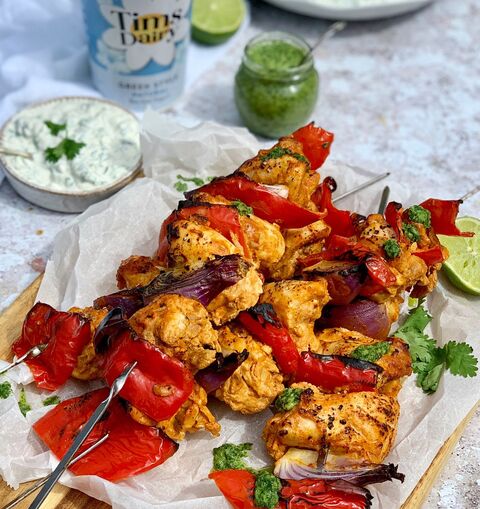 Chicken Tikka Kebabs and Raita