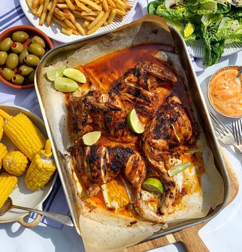 Copycat Nando’s Spatchcock Chicken