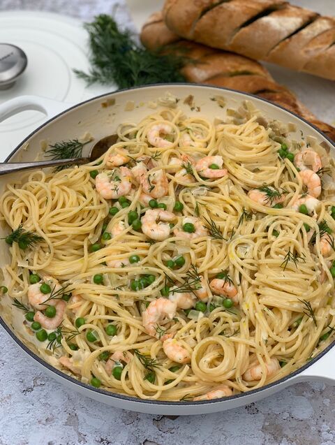 Creamy Prawn, Pea & Dill Pasta