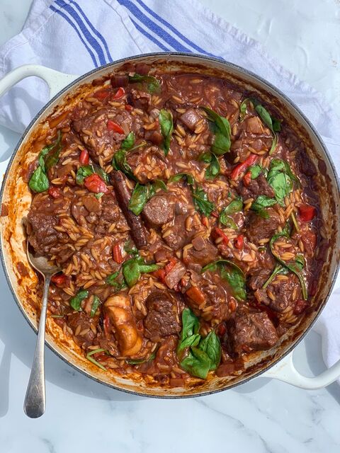 Greek Lamb & Orzo Stew