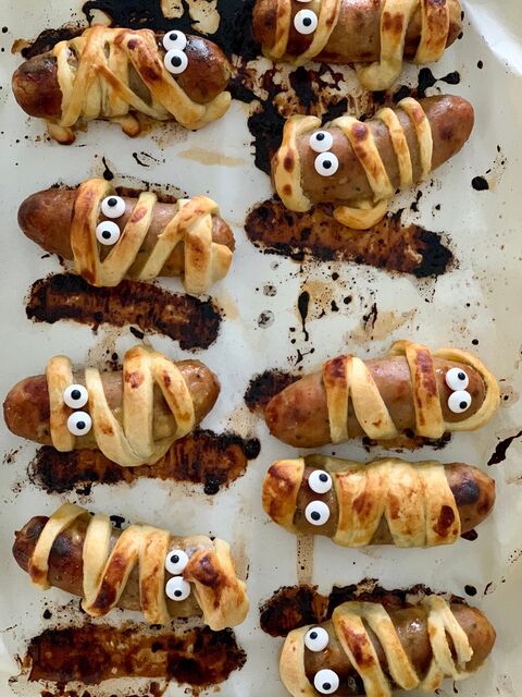 Halloween Sausage Mummies!