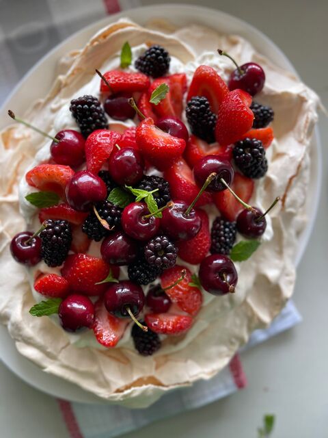 Pavlova With Chantilly Cream & Summer Fruits