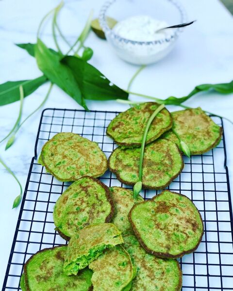 Pea, Wild Garlic & Goats Cheese Fritters