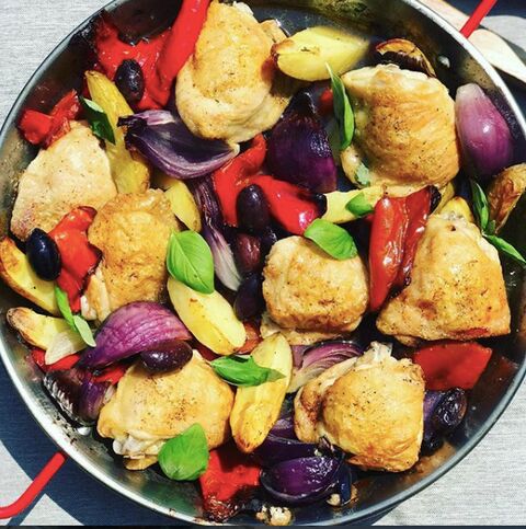 Roasted Chicken & Mediterranean Tray Bake