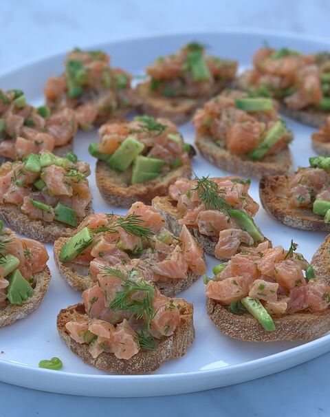 Salmon & Avocado Tartare Crostini