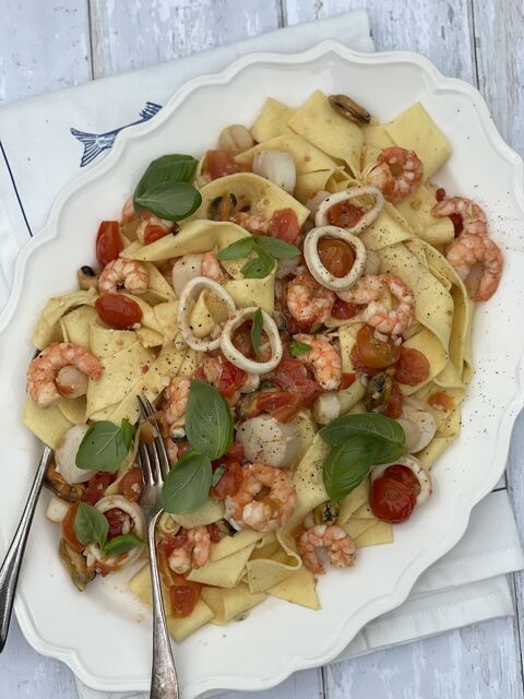 Seafood Pappardelle