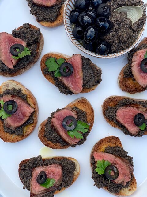 Seared Beef & Tapenade Canapés