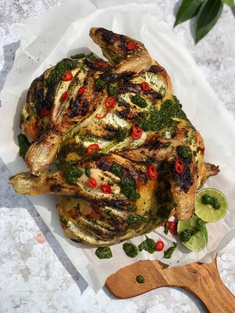 Spatchcock Chicken with Chimichuri