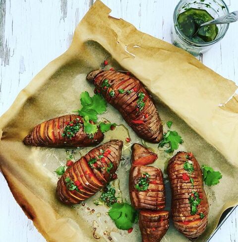 Sweet Potato Hasselbacks